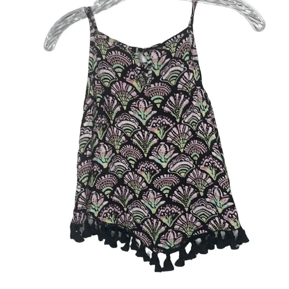 Justice Shell Fringe Bottom Sequins Tank Top. Size 10.